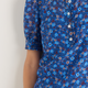 Noah Silk Blend Blouse - Cobalt Retro Ditsy