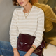 Cath x WYSE Brigitte Jumper - Ivory/Gold Metallic Stripe