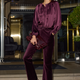 Cath x WYSE Taylor Cotton Velvet Bootcut Trouser - Deep Fig