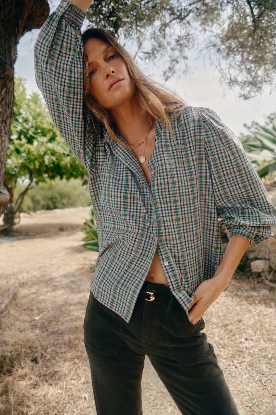 Agne Shirt - Green Check