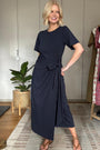DB X Wyse Jersey Wrap Dress - Midnight
