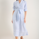 Otti Midi Dress - Sky Blue/White Stripe