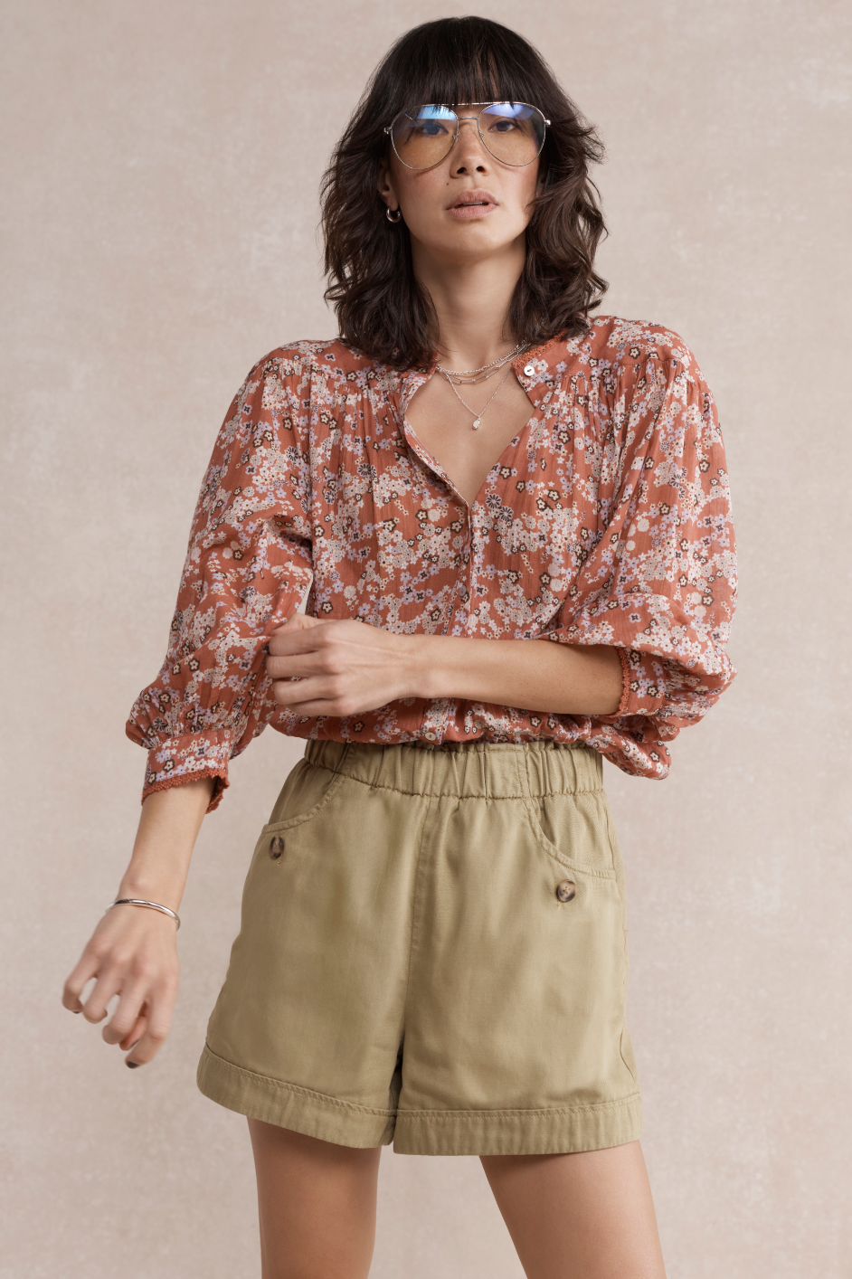 Tory Button Pocket Short - Soft Sage