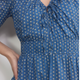 Piper Dress - Chambray Geo Stamp