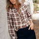 Tilly Blouse - Brown/Pink Check