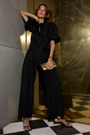 Cath x WYSE Audrey Pleat Trouser - Black