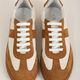 Gigi Leather Trainer - Ivory/Sand