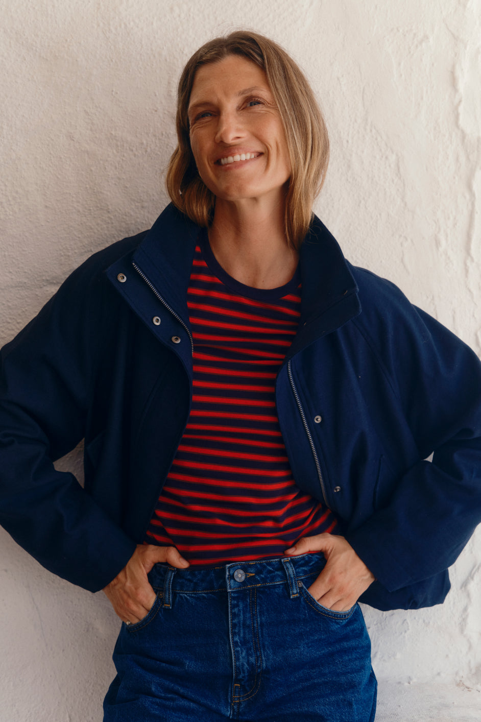 Lola Funnel Neck Jacket - Midnight