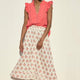 Sophia Skirt - Ivory Woodblock