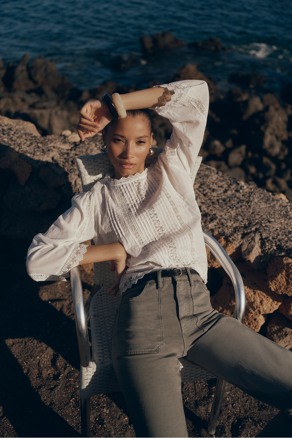 Flossie Flare Jean - Soft Khaki