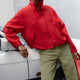Lola Funnel Neck Jacket - Red