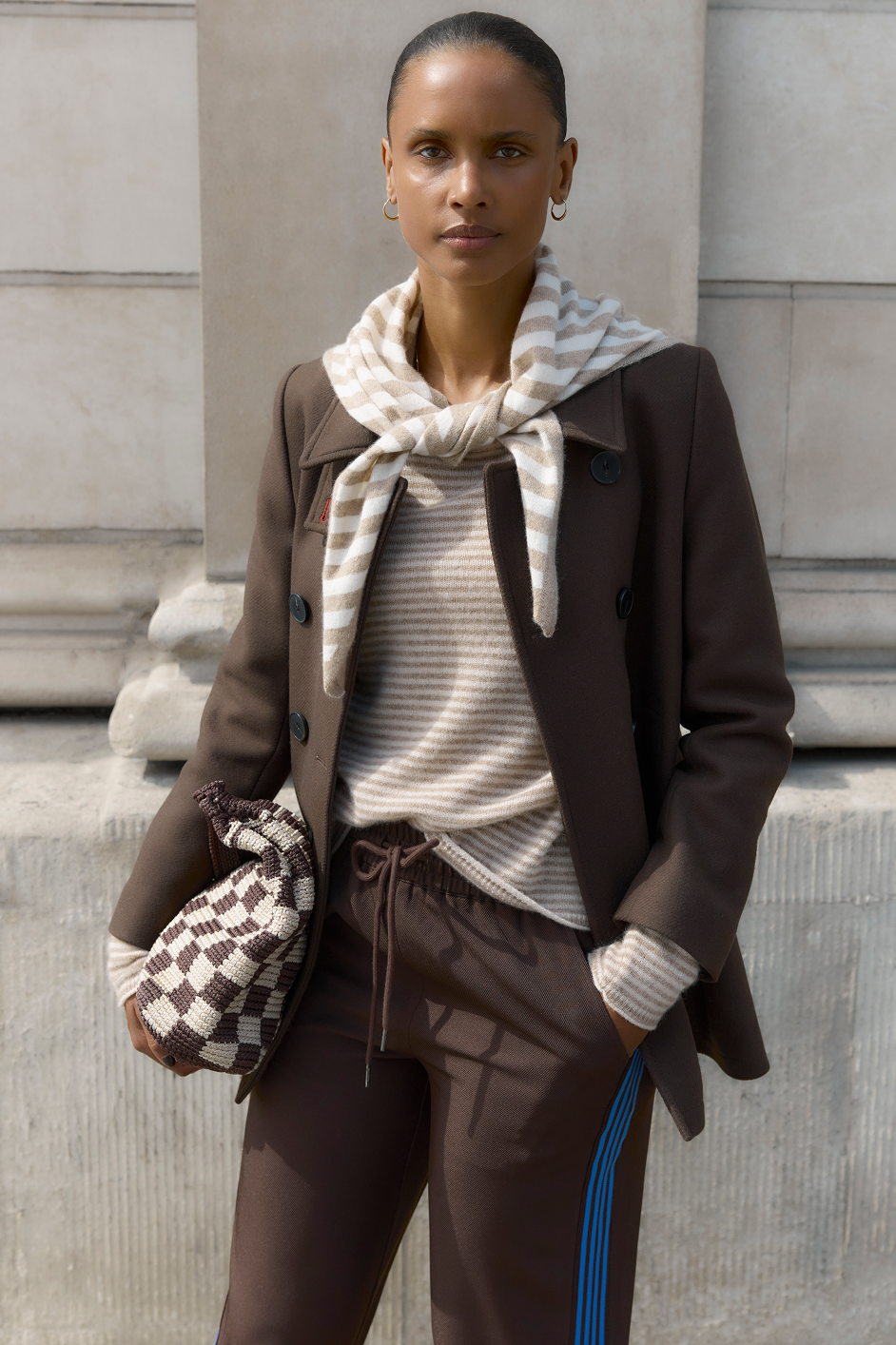 Philippa Pea Coat - Cocoa