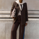 Suzy Side Stripe Trouser - Cocoa