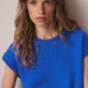 Fleur Merino Tank - Cobalt Blue