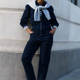 Zoe Pin Cord Jumpsuit - Midnight