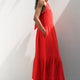 Hayley Halterneck Dress - Coral