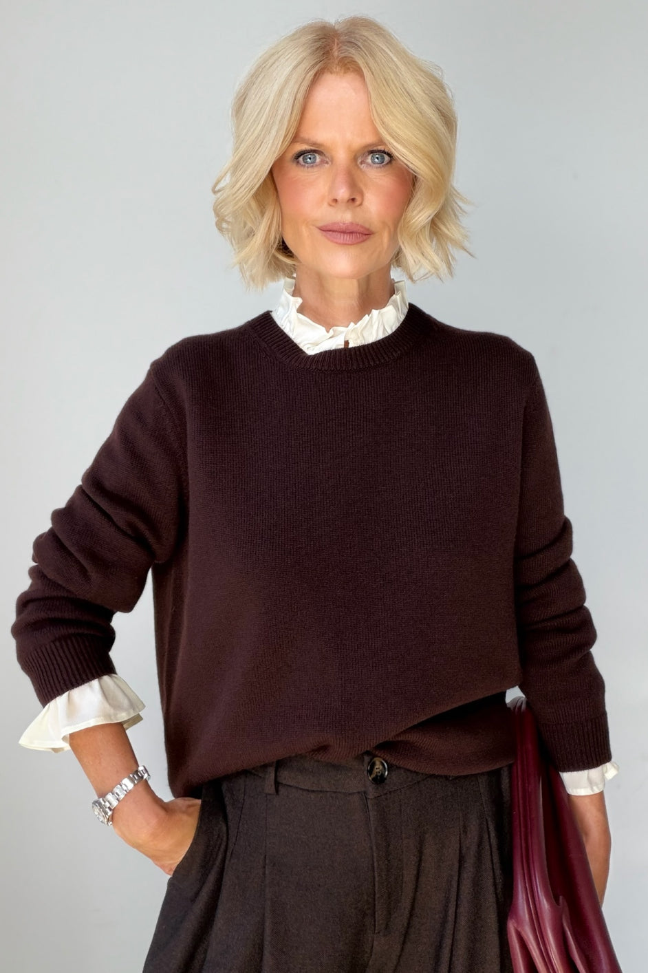 Cath x WYSE Andy Jumper - Chocolate