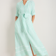 Otti Midi Dress - Jade Green/White Stripe