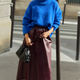 Liana Chunky Funnel Neck Jumper - Cobalt Blue