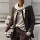 Chrissie Cashmere Jumper - Oat/Ivory Stripe