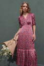 Saoirse Silk Dress - Pink Floral