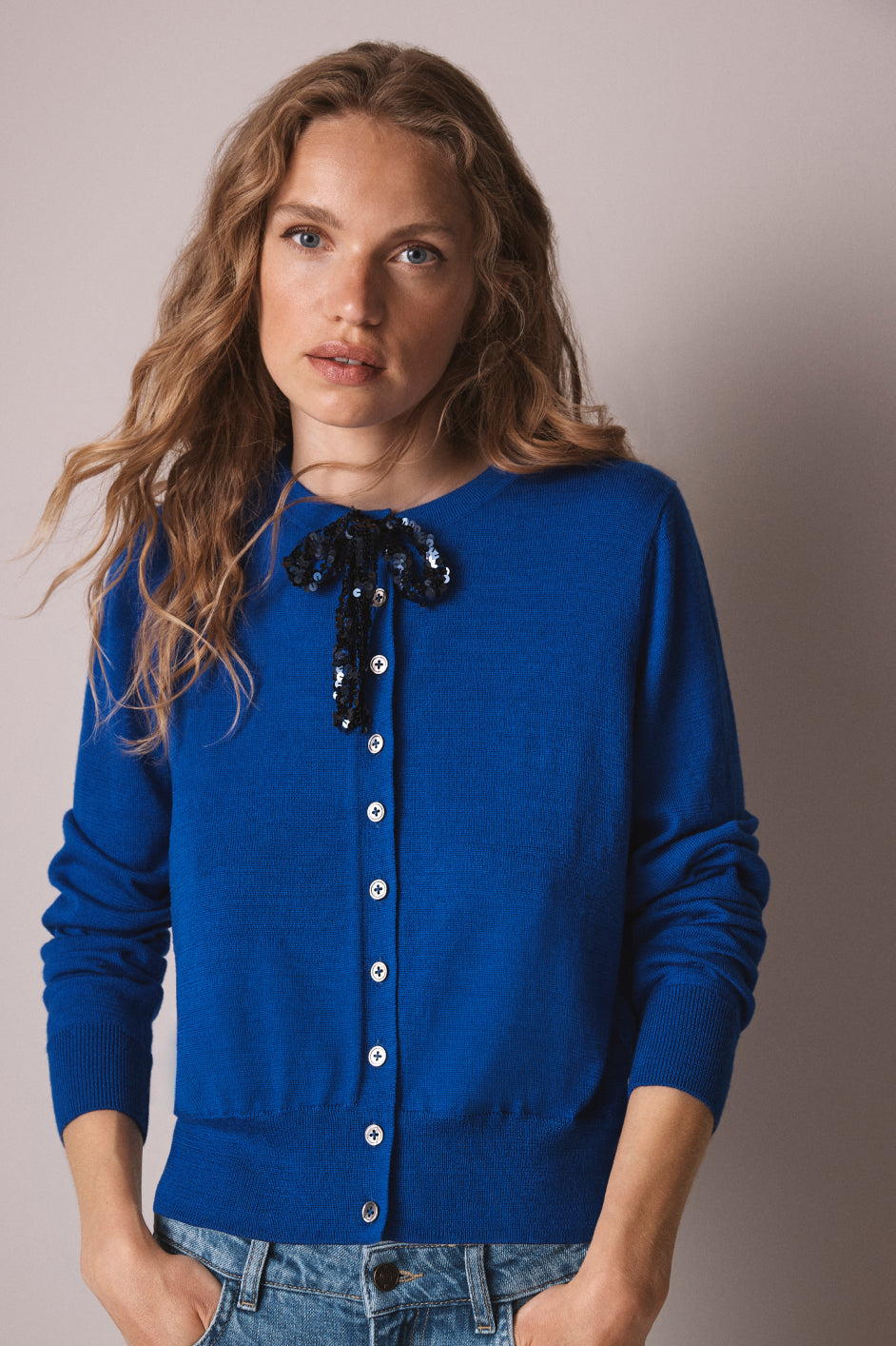 Tilda Multi Tie Cardigan - Cobalt Blue