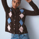 Frida Argyle Cardigan - Chocolate Multi