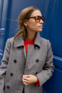 Philippa Pea Coat - Dogtooth