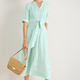Otti Midi Dress - Jade Green/White Stripe