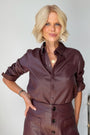 Cath x WYSE Priestly Leather Shirt - Oxblood