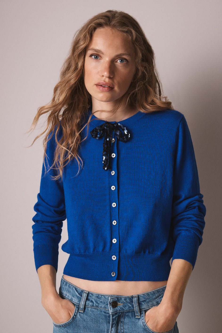 Tilda Multi Tie Cardigan - Cobalt Blue