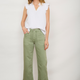 Flossie Carpenter Flare Cropped Jean - Sage Green