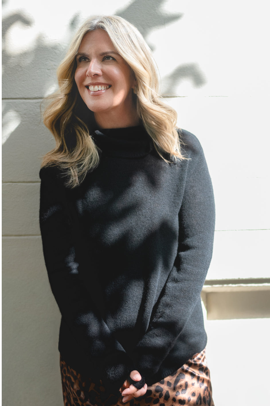 Erica Davies x WYSE Cashmere Roll-Neck Jumper - Black