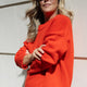Erica Davies x WYSE Chunky Crew Neck Jumper - Orange