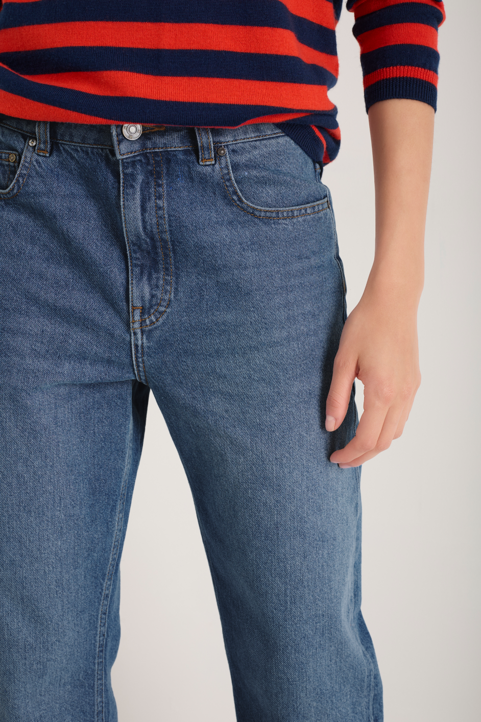 Cath X WYSE Loafer Jean - Mid Wash