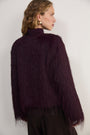 Francesca Fringed Jacket - Aubergine
