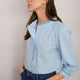 Francine Blouse - Blue/Ivory Stripe
