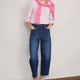 Francine Blouse - Pink/Ivory Stripe