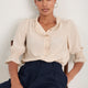Frankie Silk Blouse - Oyster