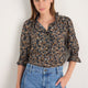 Frankie Silk Blouse - Retro Floral Scarf