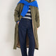 Freya Faux Fur Lined Coat - Mid Olive