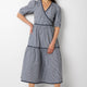 Gabriel Gingham Dress - Navy/Ecru