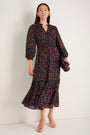 Georgina Dress - Autumn Garden Ditsy Metallic