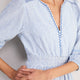 Georgina Dress - Blue/Ivory Stripe