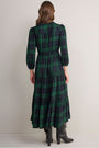 Georgina Dress - Midnight/Forest Check