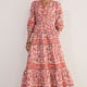 Georgina Dress - Warm Clay Layered Ditsy