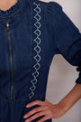Gianna Scallop Dress - Denim