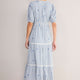 Gina Dress - White/Blue Check