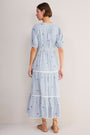 Gina Dress - White/Blue Check