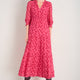 Grace Silk Blend Dress - Raspberry Wandering Daisy